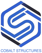 The official logo of Cobalt Structures featuring a blue stylized "CS" design within a hexagon.